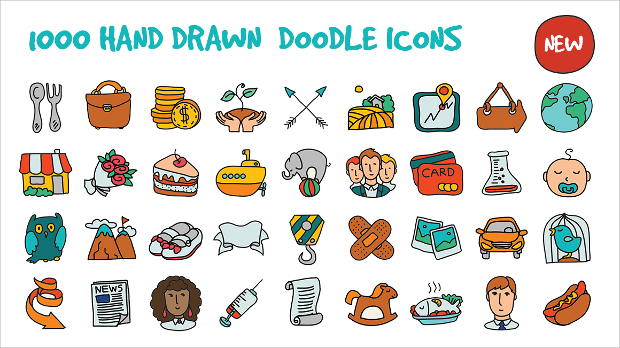 hand drawn doodle icons