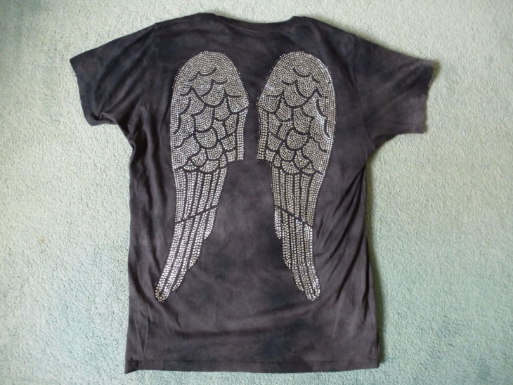 angel wing rhinestone t shirt