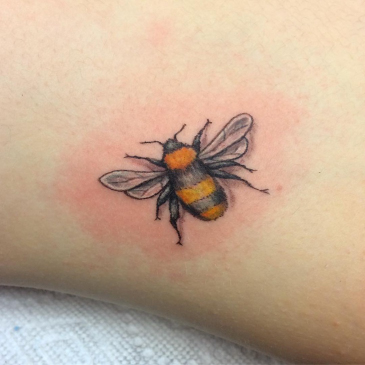 small bumble bee tattoo