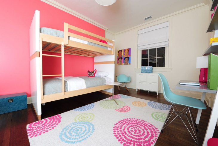 pinkwall and colorful carpet bedroomcarpet