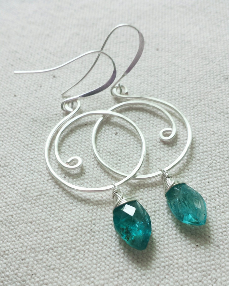 swirl hoop earrings