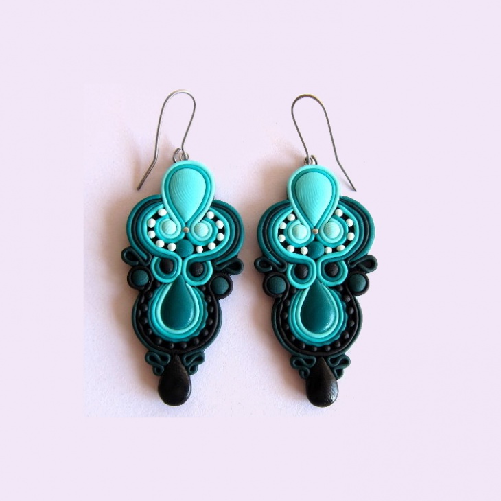 swirl drop earrings