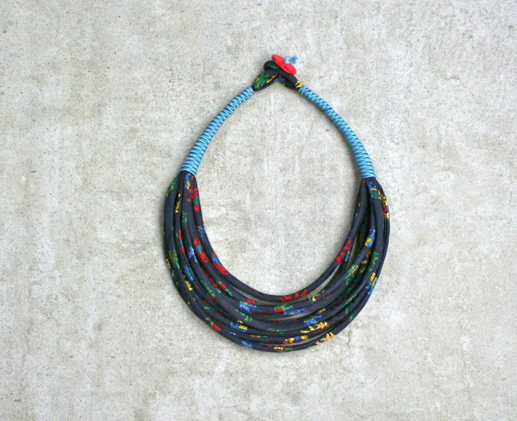 fabric choker necklace