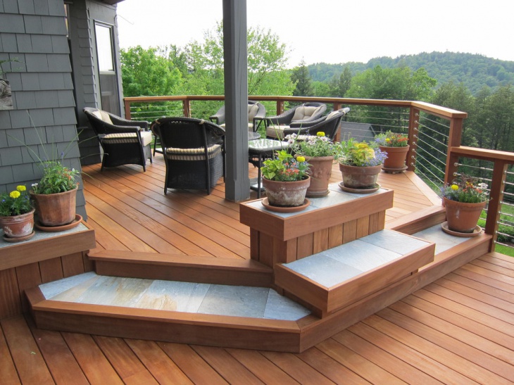 wooden deck railing design