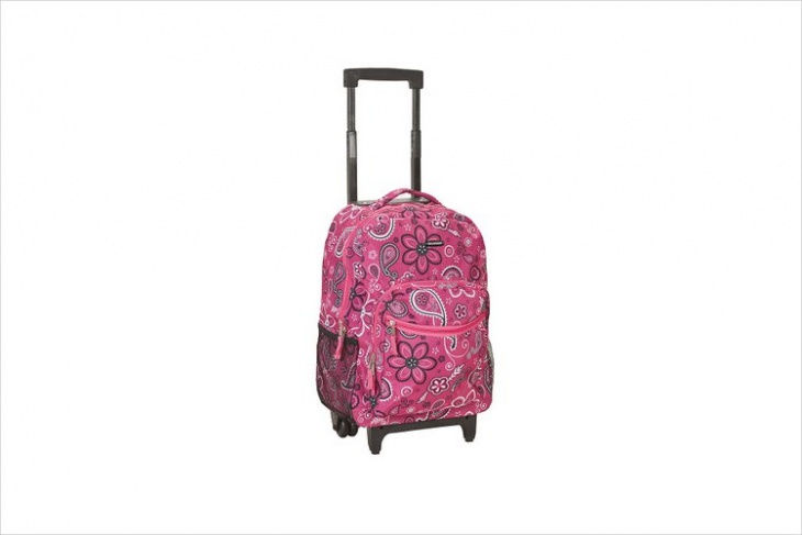 floral rolling backpack design