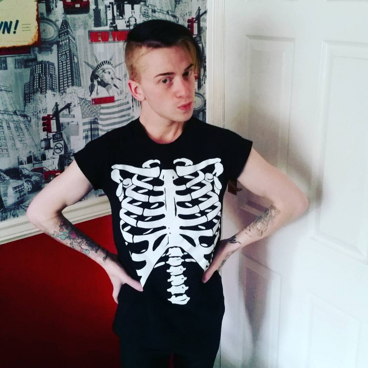 halloween skeleton print t shirt