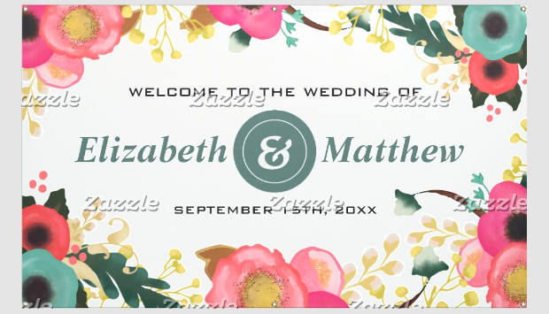 Floral Wedding Banner Design