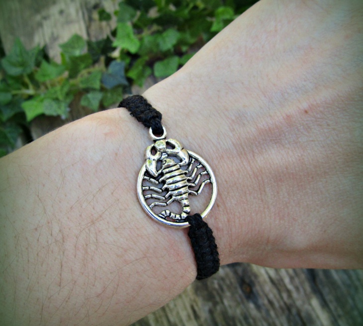 scorpion hemp bracelet