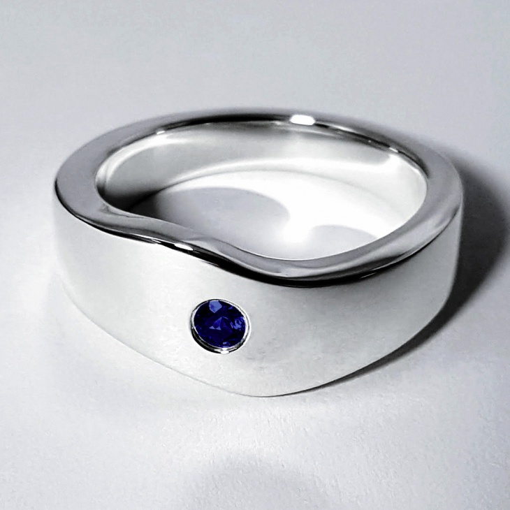 sapphire wave ring