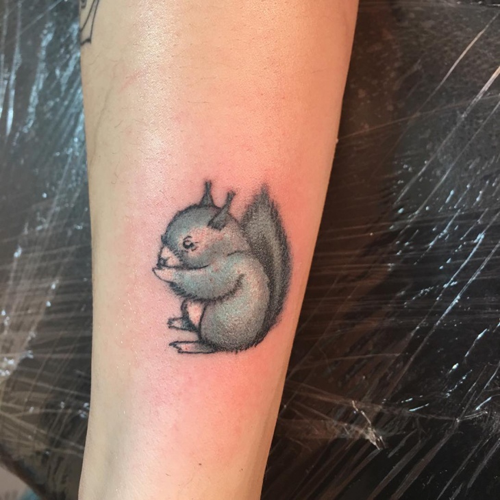 small squirrel tattoo