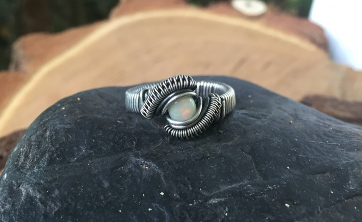 opal wire wrapped ring1