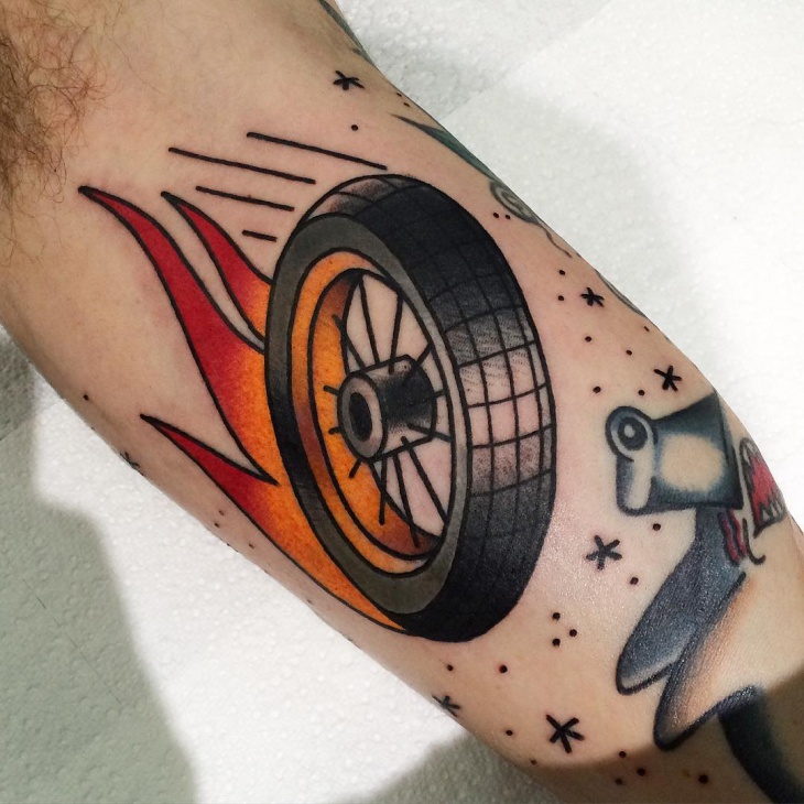 motorcycle parts tattoos