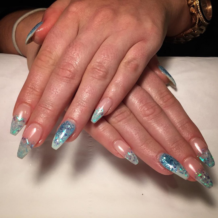 gel icicle nail design