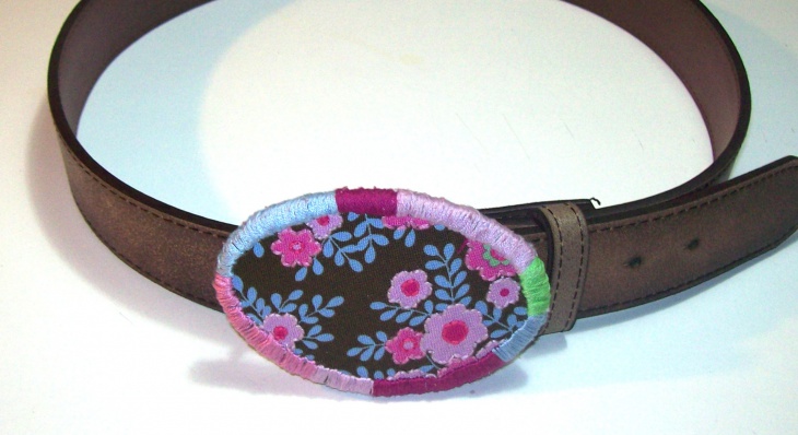 embroidered belt buckles
