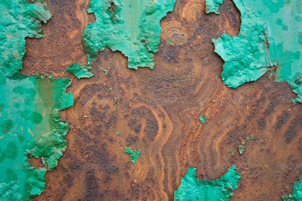 colored rusty metal textures set
