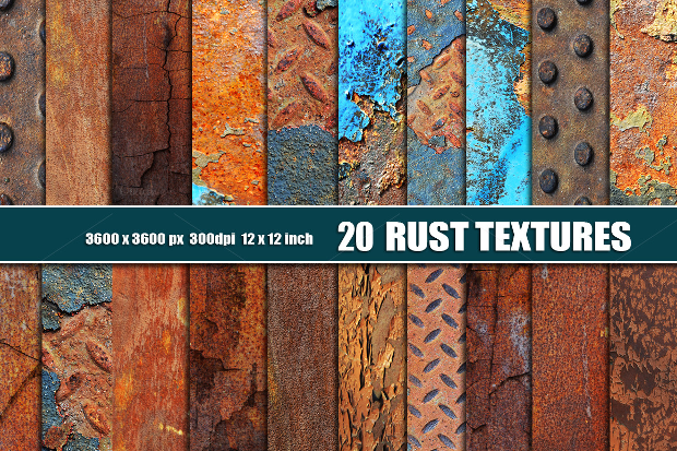 20 rusted metal textures