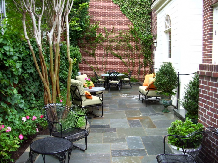traditional small asian scale patio