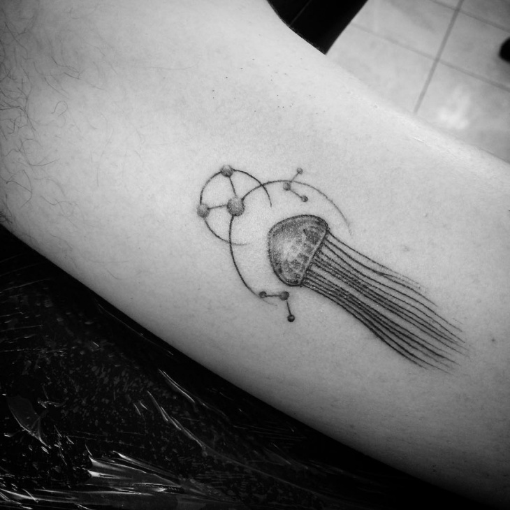 small jellyfish tattoo design