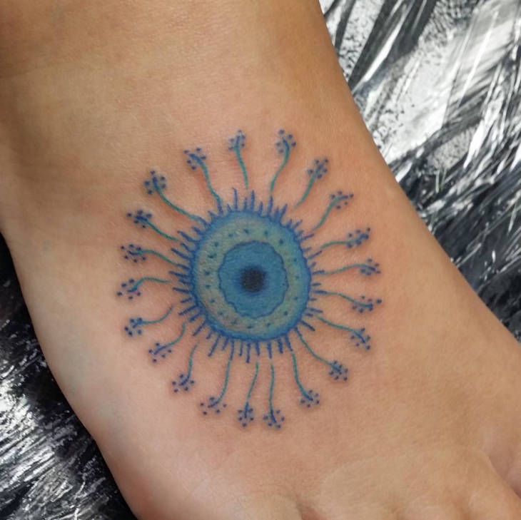 jellyfish tattoo on foot