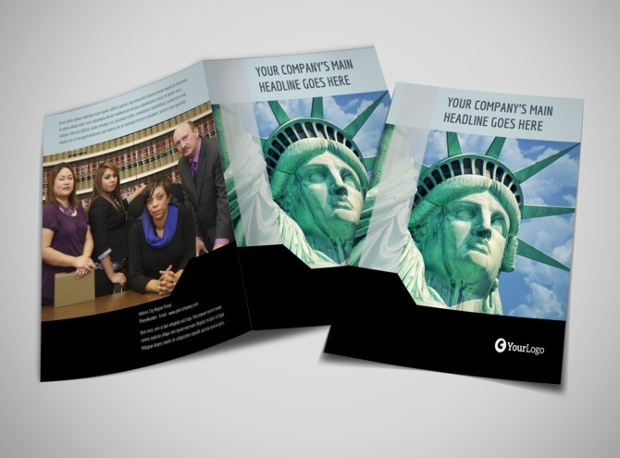Immigration Attorney Bi-Fold Brochure Template