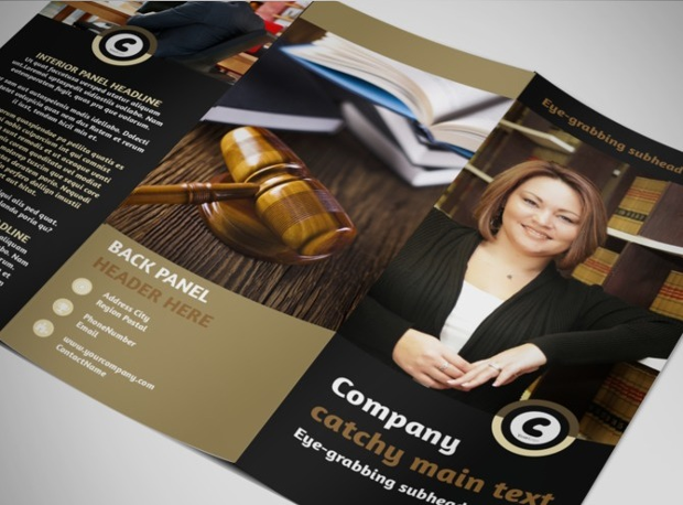 Insurance Defense Law Firm Tri-Fold Brochure Template
