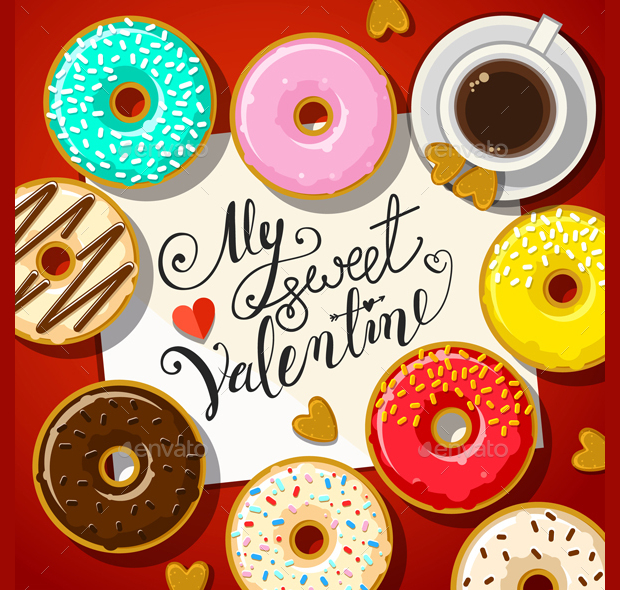 colorful vector donuts collection
