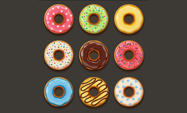free donut vector design