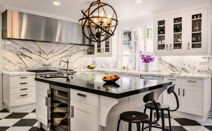 unique marble kitchen design 