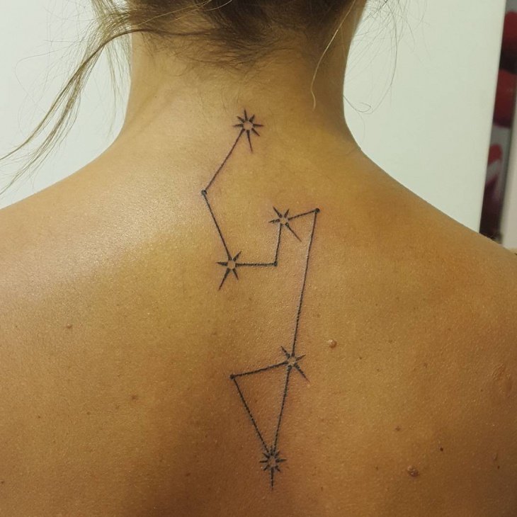 constellation back tattoo design