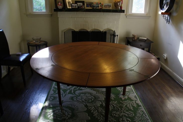 oak extendable dining table