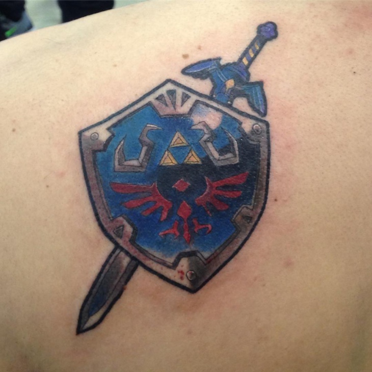 zelda shield tattoo