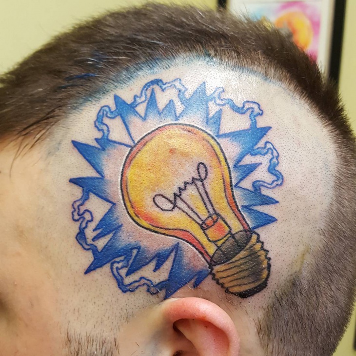 head light bulb tattoo