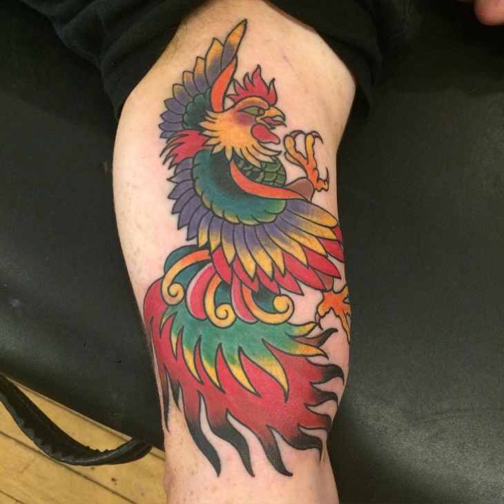 japanese rooster tattoo