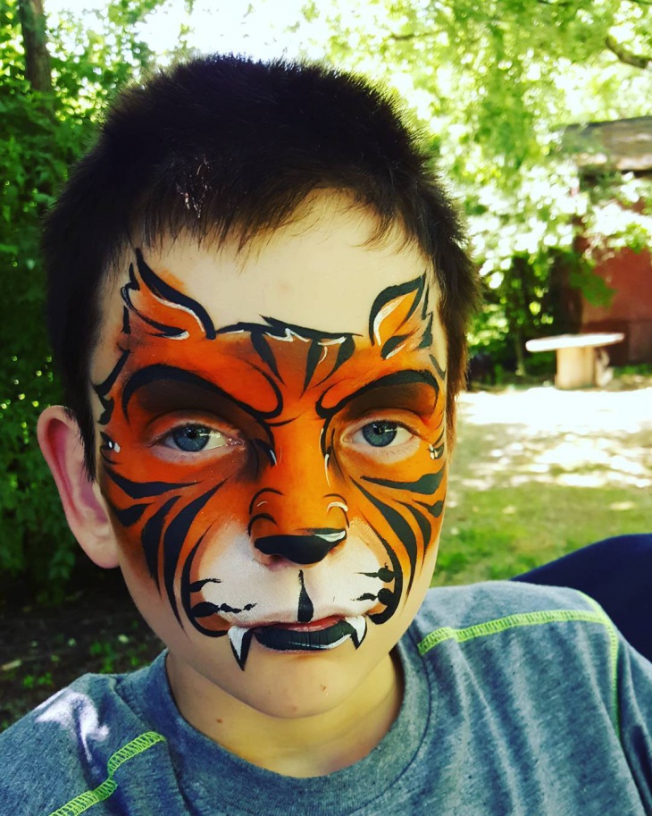 neo tiger face makeup