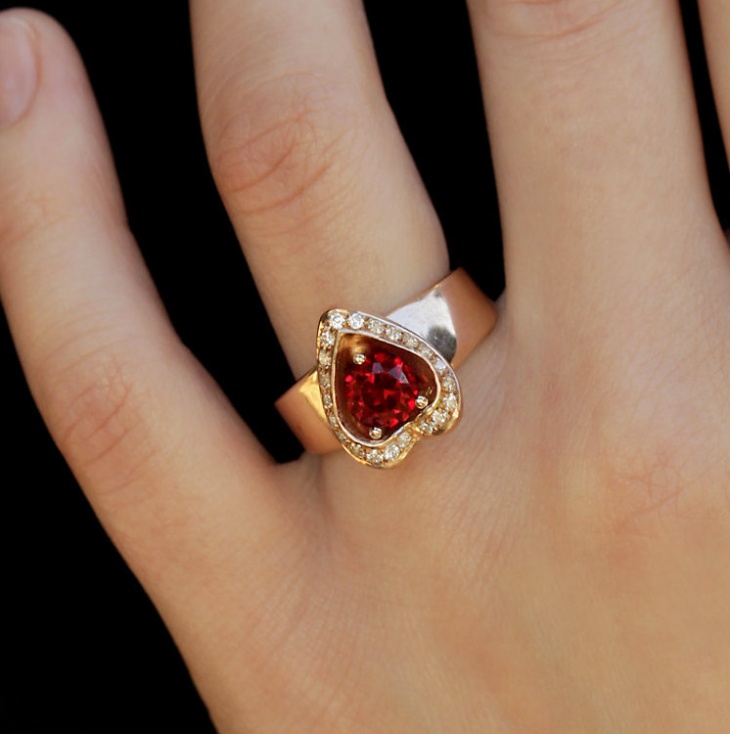 17+ Ruby Heart Ring Designs, Trends, Models | Design Trends - Premium