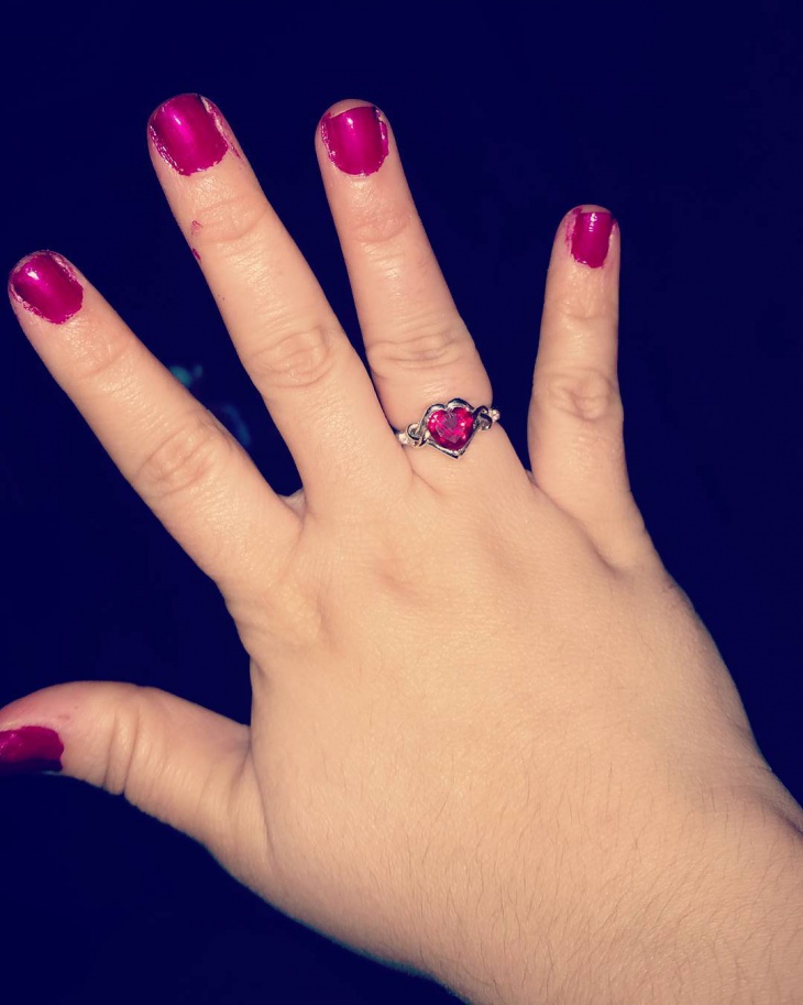 valentine ruby heart ring 
