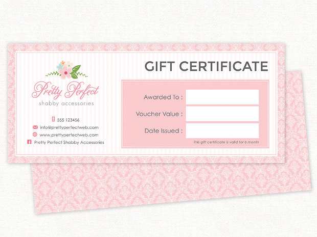 gift certificate envelope design