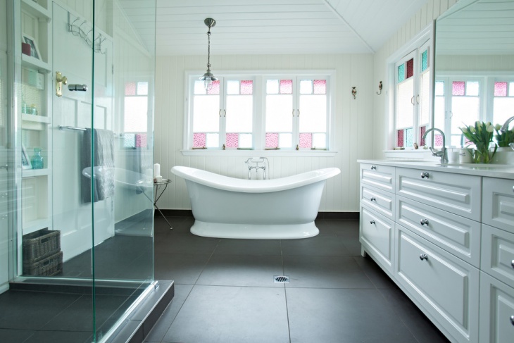 Concrete Bathroom Floor Designs Ideas, How To Tile A Bathroom Floor On Concrete