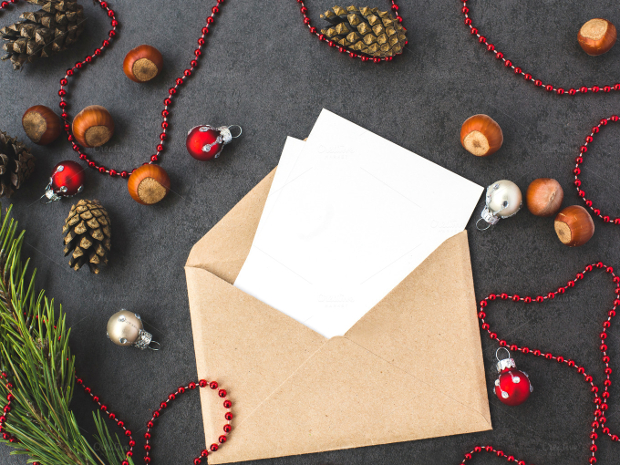 christmas letter envelope design