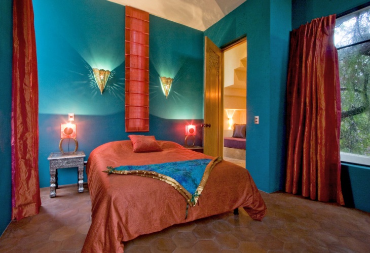 moroccan teal bedroom