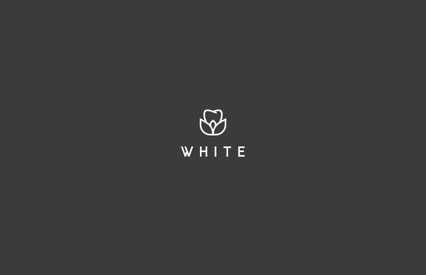 white dental spa logo
