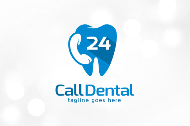 call dental logo template