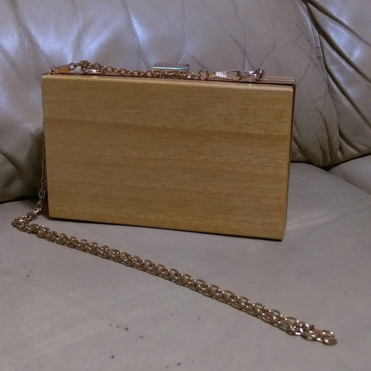 vintage wooden handbag