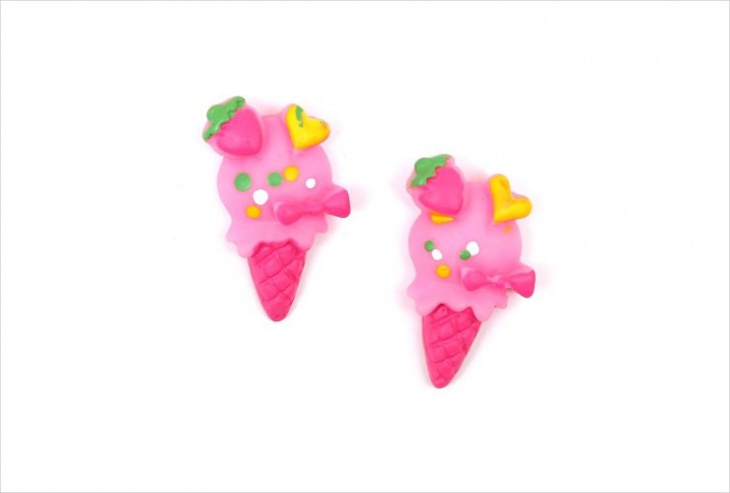 ice cream clip on earrings