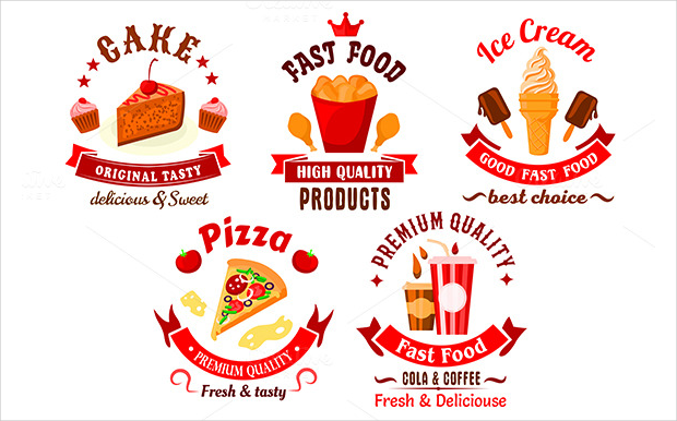 fast food and pastry icons