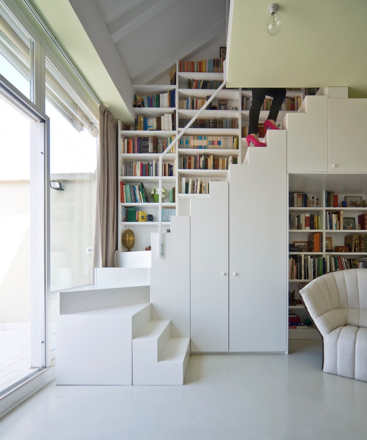 white space saving staircase