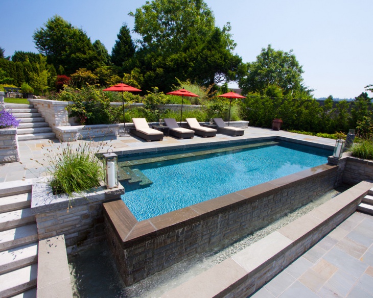 traditional pool lounge design