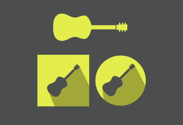 yellow small guitar icons