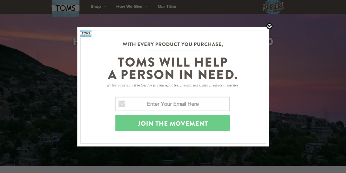 popup email subscription design