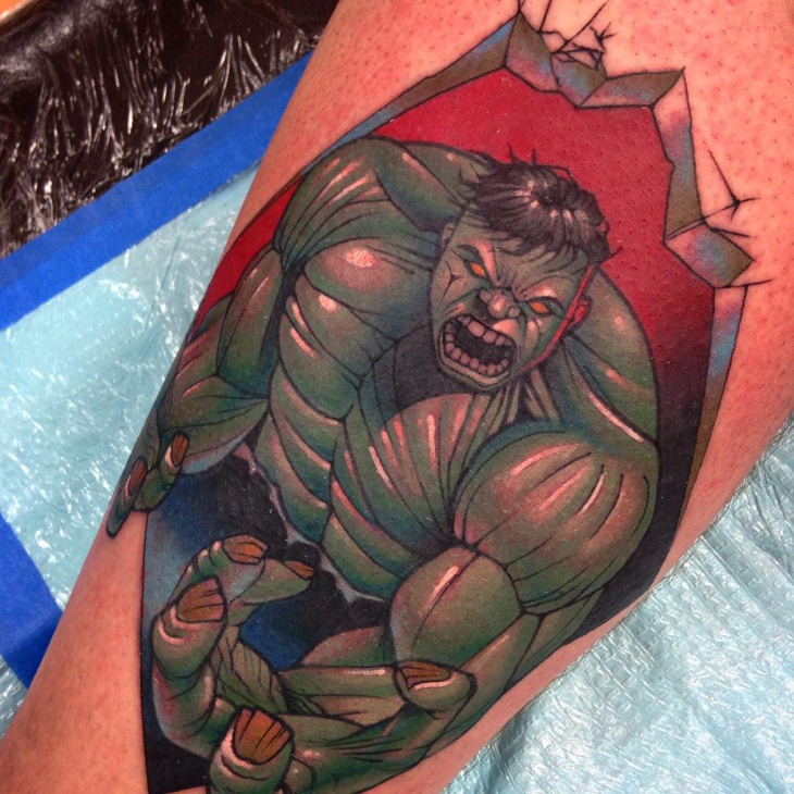 red hulk tattoo idea